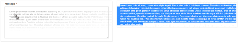 Перетаскивание текста непосредственно в элемент textarea