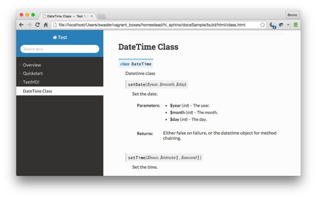 PHP domain class definition