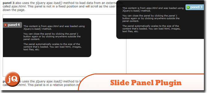Слайд-панель jQuery