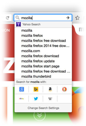 Firefox 34 панель поиска