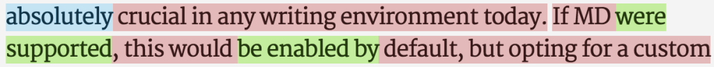 Hemingway detects passive tone in a sentence