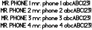 Шрифт Mr Phone