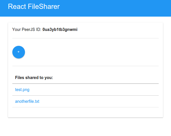 Компонент Filesharer с общими файлами