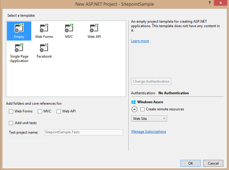 Visual Studio Angular Setup