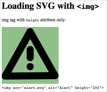 Загрузка SVG с тегом HTML IMG