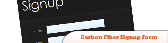 Форма регистрации углеродного волокна с PHP, jQuery и CSS3