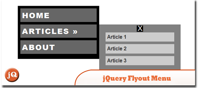 Всплывающее меню jQuery