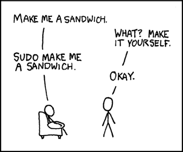 Использование sudo на XKCD