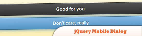 Мобильный диалог jQuery